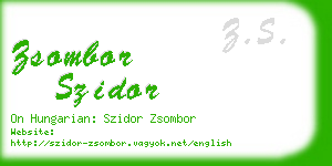 zsombor szidor business card